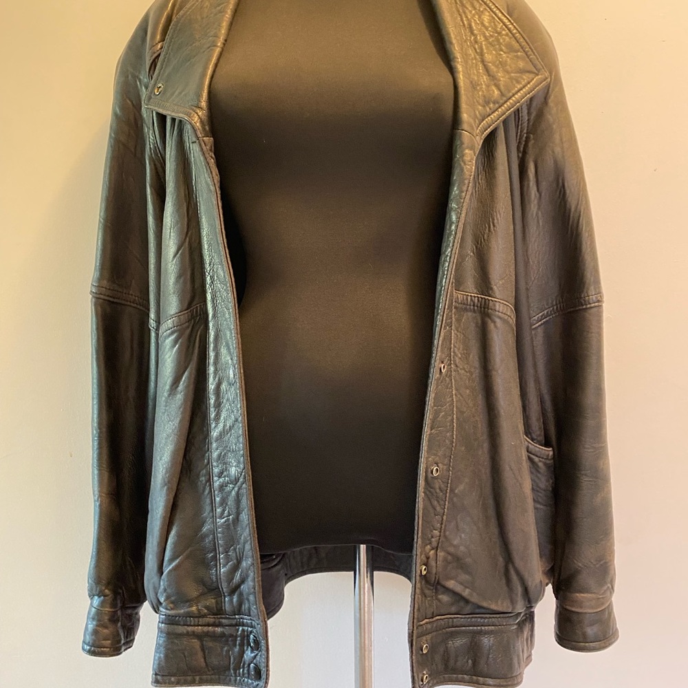 vintage leather jacket